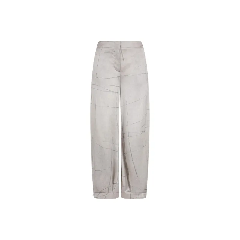 GIORGIO ARMANI Printed Silk Trousers-0