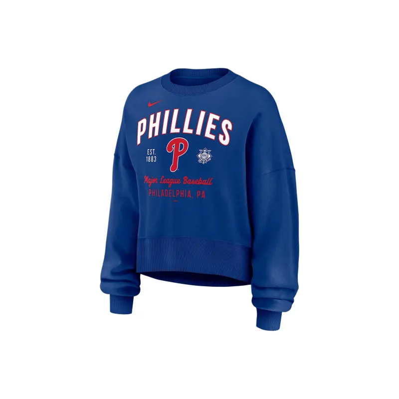 Nike Philadelphia Phillies Women's Nike Mlb Pullover Crew-0