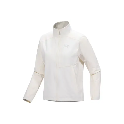 Arcteryx Gamma Series SS25 Windproof Breathable Wear Resistant Windbreaker Jacket graffiti-print Women's Polar White