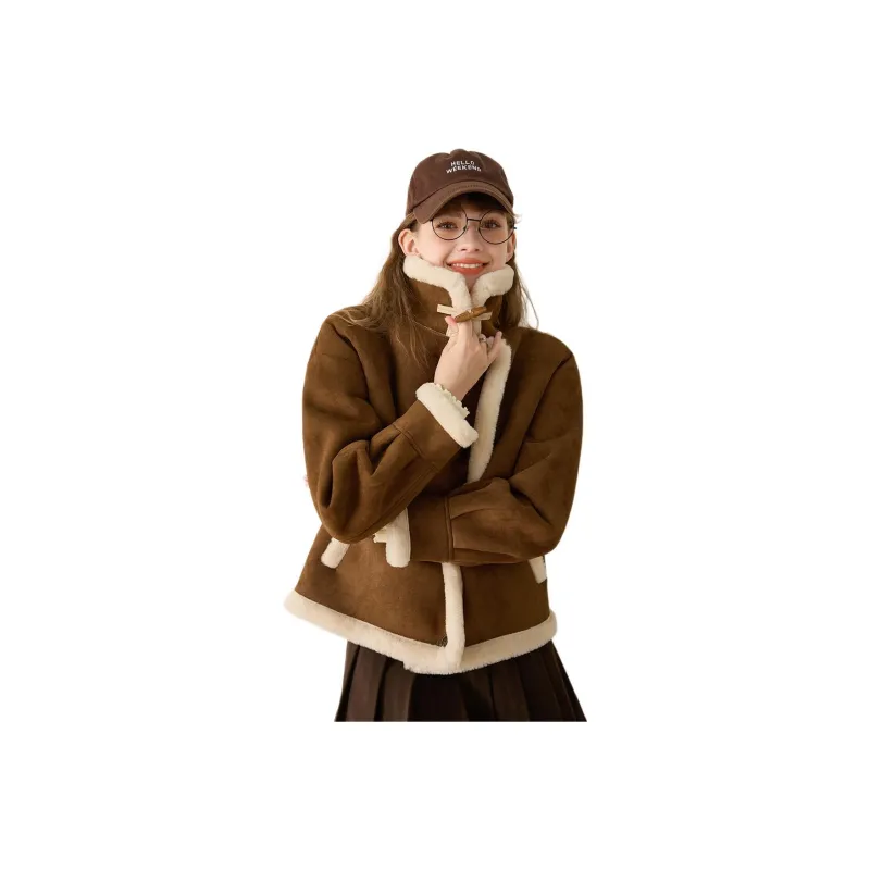 FAWENXIANGZI Velvet feel Coat Women's-6