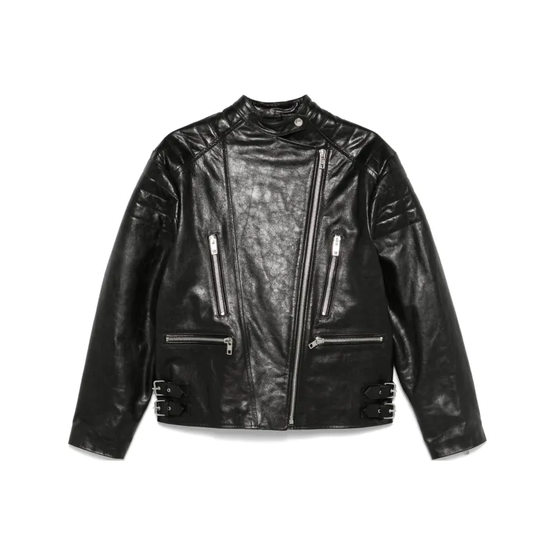 Twinset Leather Biker Jacket-0