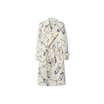 Burberry Knight Hardware Tricotine Trench Coat