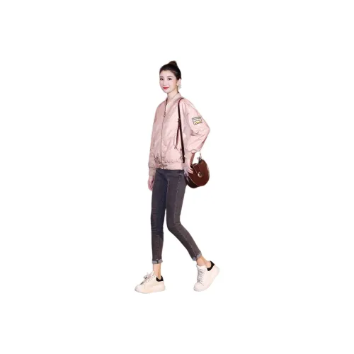 Mo Han Yi Mei Baseball Jacket Women's Pink