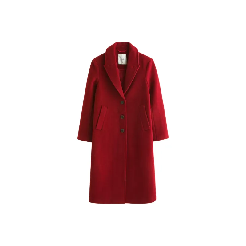 Abercrombie＆Fitch Coats Women's Rich Ruby Color-0