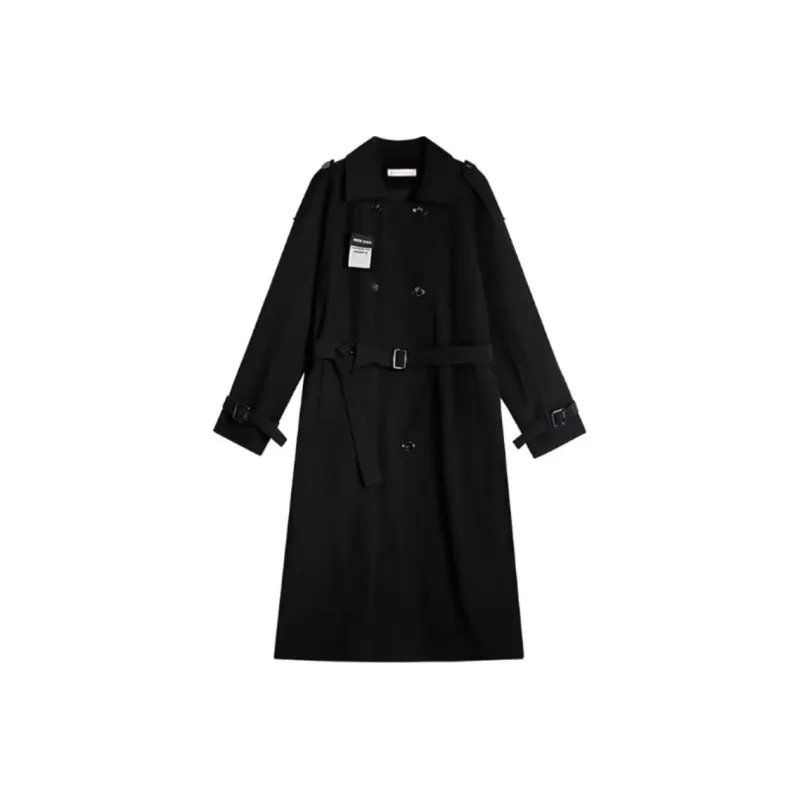 GULIANFEI Trench Coat Women's Black-0