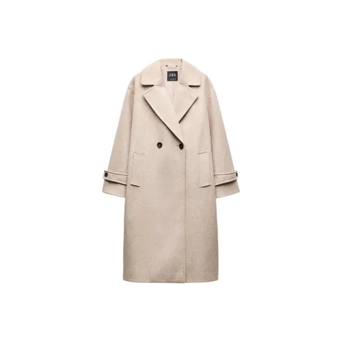 ZARA Coats Women's Beige