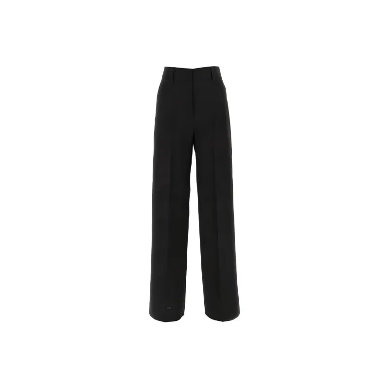 Burberry High Rise Wide Leg Trousers-0