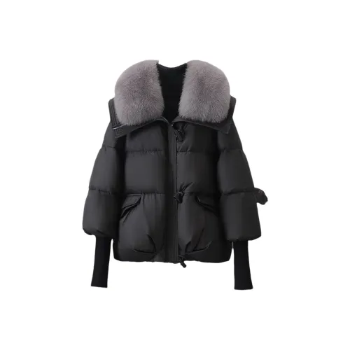 PAIN OR PLEASURE Puffer Jacket Women's Black
