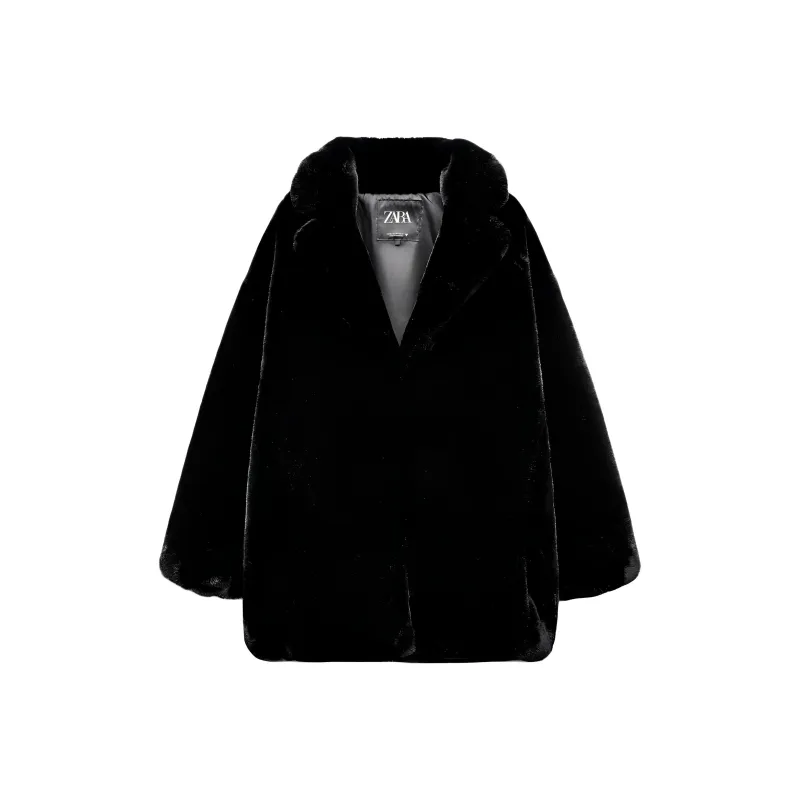 ZARA Coats Women's Black-0
