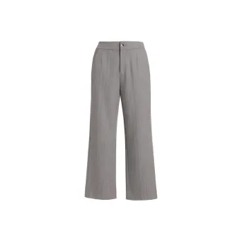 QIAOWANNI Casual Pants Women's Wood Color Human Pattern