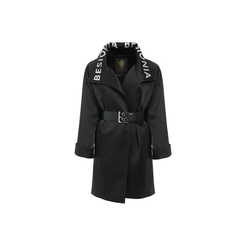 BESIONIA FW23 Trench Coat Women's Black-0