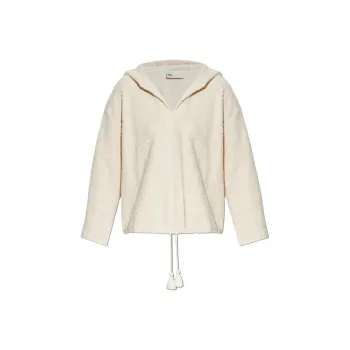 TORY BURCH Terry Jacquard Logo Hoodie