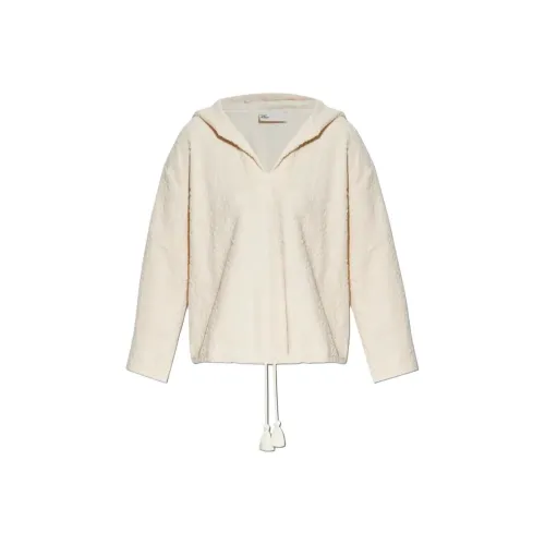 TORY BURCH Terry Jacquard Logo Hoodie