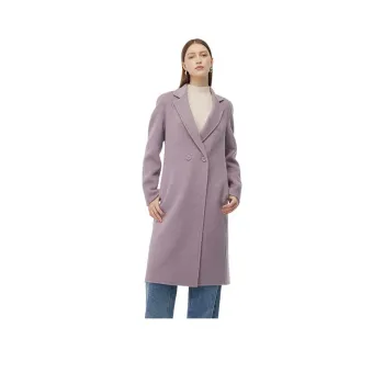 GOELIA Coat Women's Light Floral Yarn Purple
