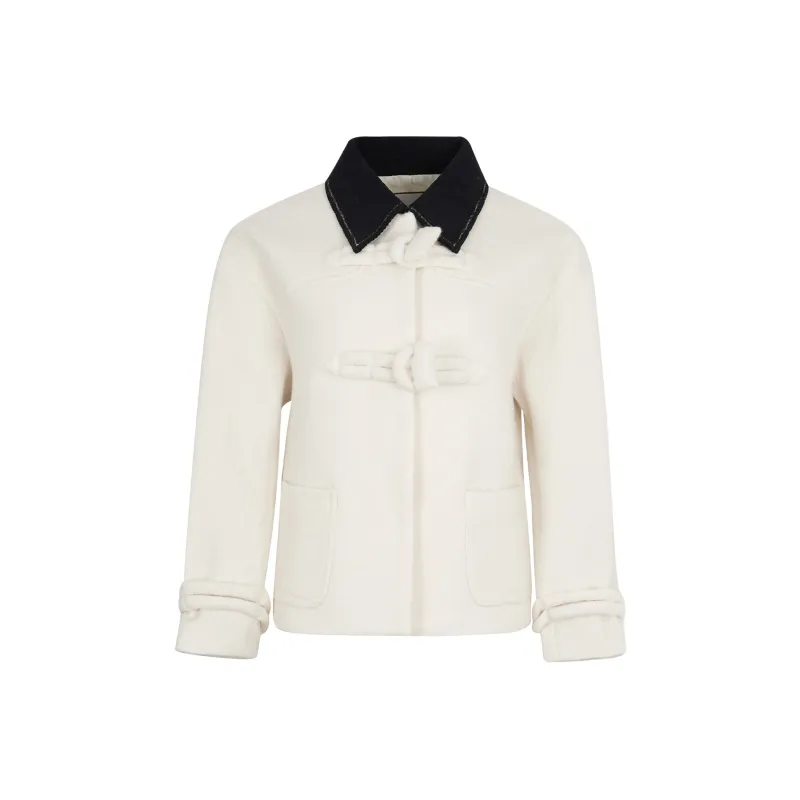 JESSYLINE Velvet feel Coat Women's Beige-0
