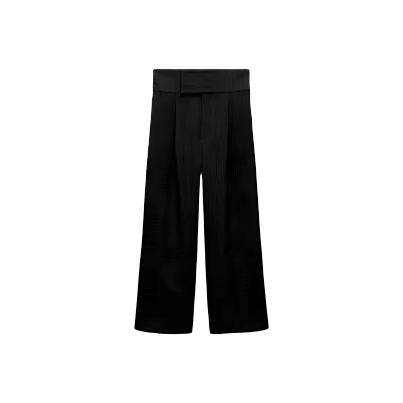 Ao Yes X ZARA AO YES Collaboration Casual Pants Women's Black-0