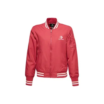 Converse Women'ss Basic Padded Bomber Baseball Jacket Women's Red