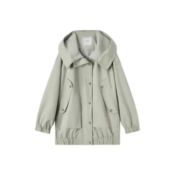 EICHITOO Trench Coat Women's Green Gray
