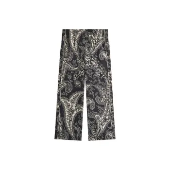 KITH Women's 2024 Summer Collection SS24 Paisley Tearaway Pant Casual Pants Women's Black