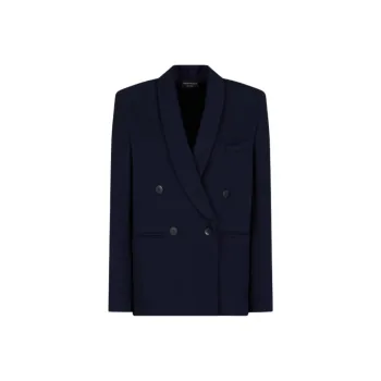 EMPORIO ARMANI Icon Compact Piqué Double breasted Blazer
