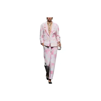 CHANEL Casual Pants Women's Pink White