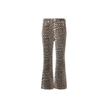 GANNI Betzy Leopard Cropped Jeans
