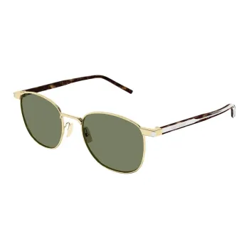 SAINT LAURENT Metal Round Sunglasses Unisex Gold