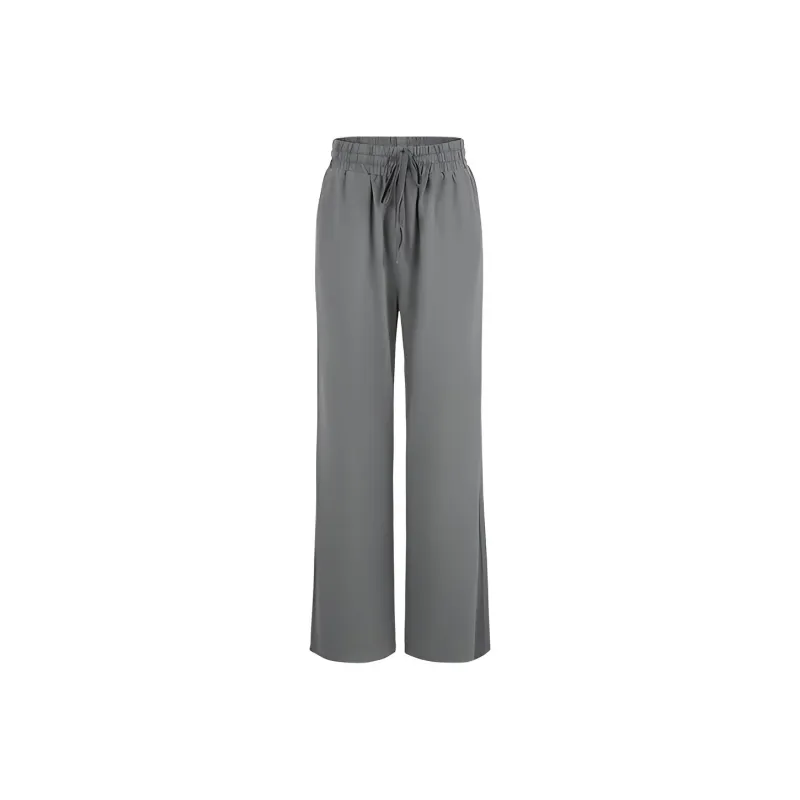 URBAN REVIVO Casual Pants Women's Gray Green-0