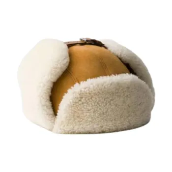 PRADA Suede Shearling Trapper Hat