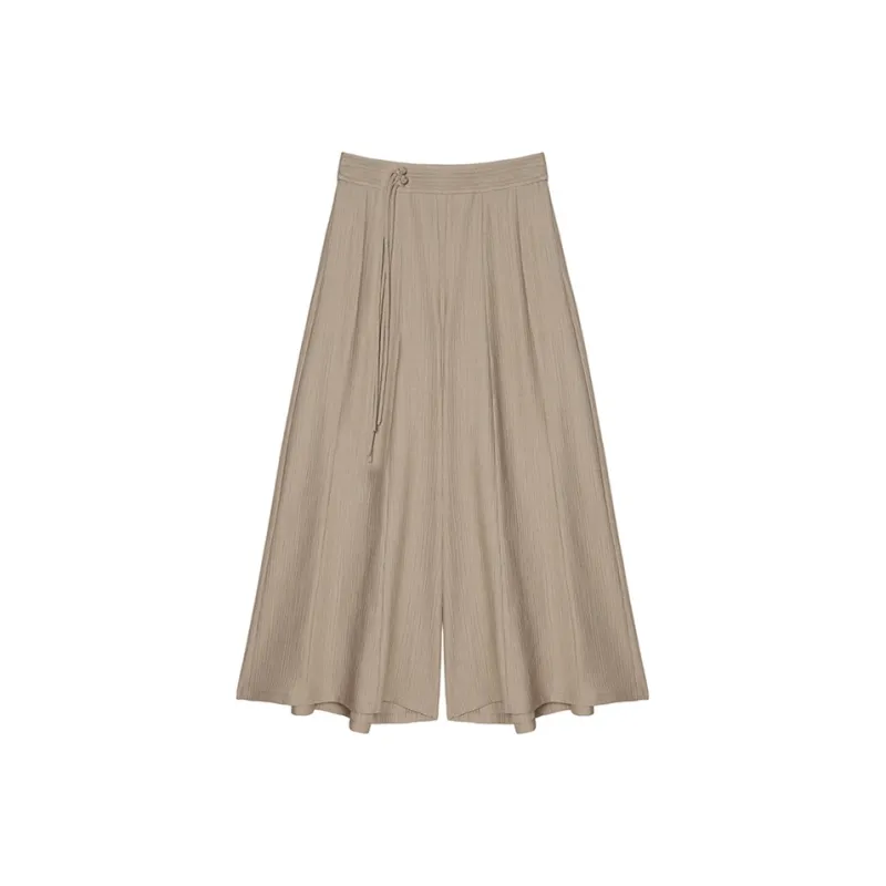 MUKOK Casual Pants Women's Khaki Brown-0