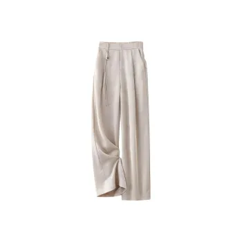 IHIMI Casual Pants Women's Silk Apricot