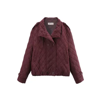 A Paradise For Awakening Puffer Jacket Women's Burgundy