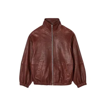 Sandro Zip up Leather Jacket