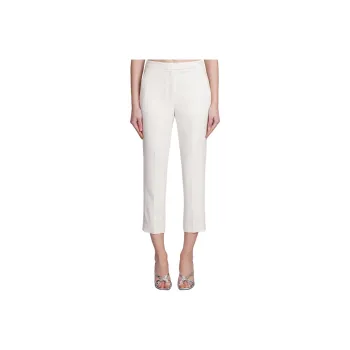 THEORY Slim fit Cropped Crepe Trousers