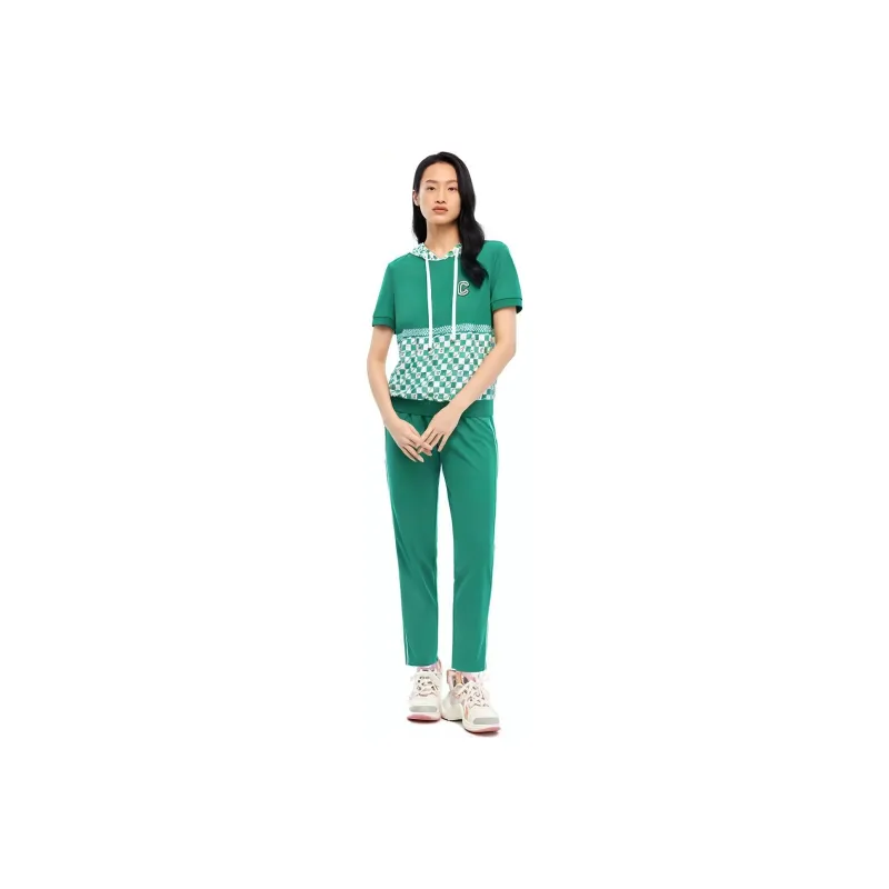 XII BASKET Casual Pants Women's Green-0