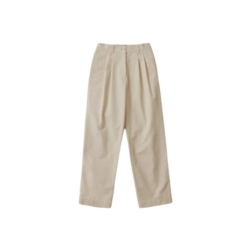 NOTHING WRITTEN Marta Double Tuck Pants Casual Pants Women's Light Beige/Light Beige-0