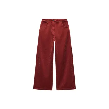 ZARA ZW Series Casual Pants Women's Brick Red