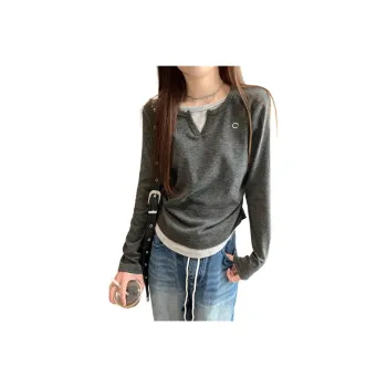 XIANSINIAO T Shirts Women's Dark Gray