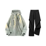 Silver Green+Black[Waterproof Clothing Sets]