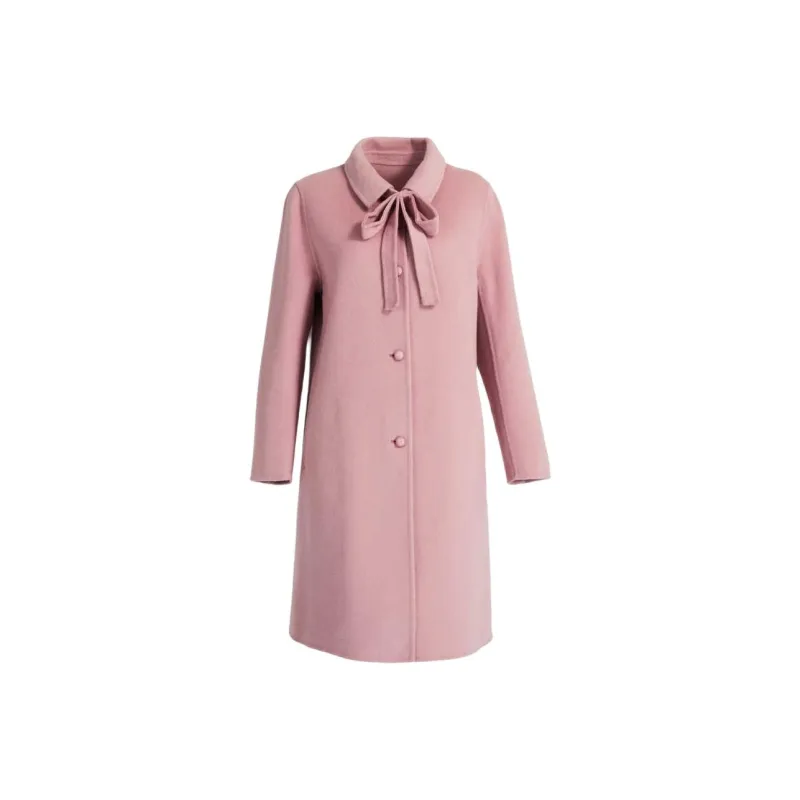 QIAOWANNI Coats Women's Bright Pink-0
