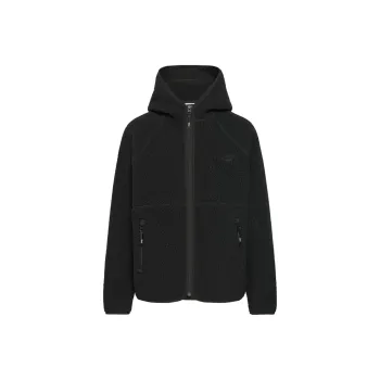 ARITZIA Tna Polartec Thermal Pro Hooded Zip Hoodie Velvet-feel Coat Women's BLACK/Black