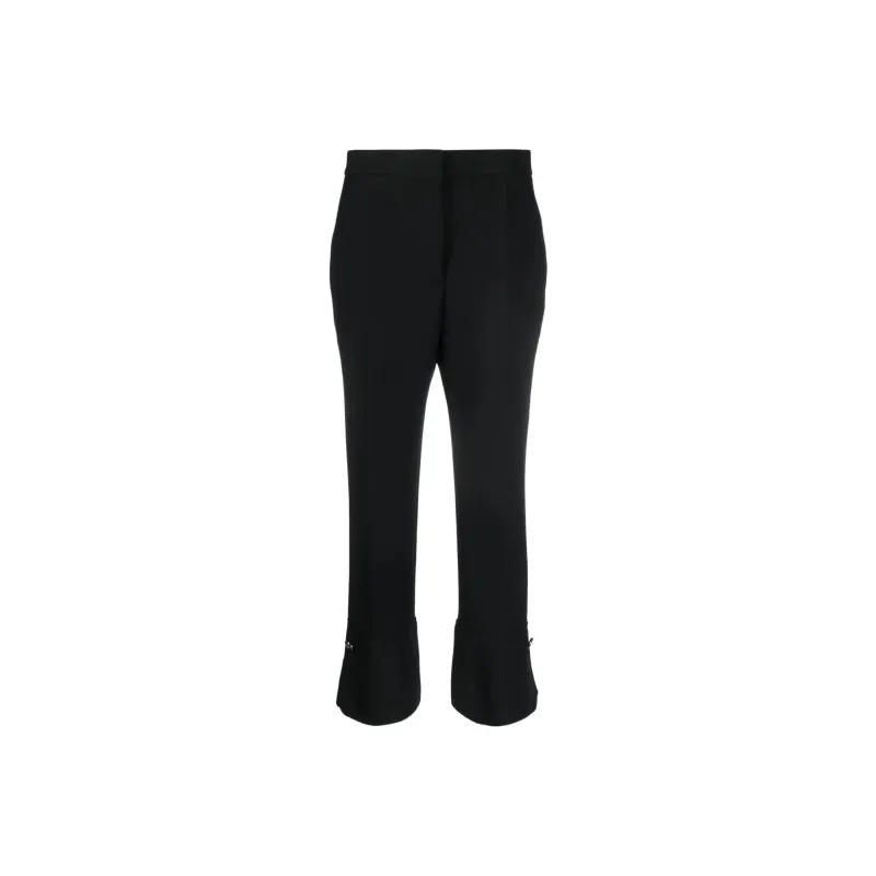 MSGM Pressed crease High waisted Trousers-0