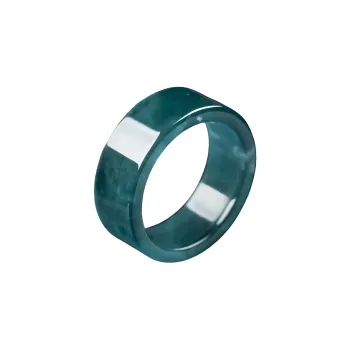 MY WORLD BEGINS AND ENDS WITH YOU Glutinous Jade Jadeite Rings Unisex