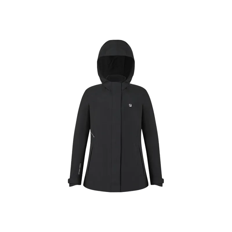 FILA A.P. Waterproof And Windproof Windbreaker Jacket Women's Pitch Black-0