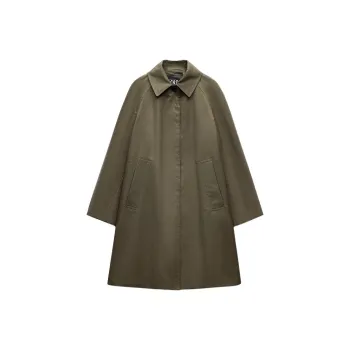 ZARA ZW Series Trench Coat Women's Khaki