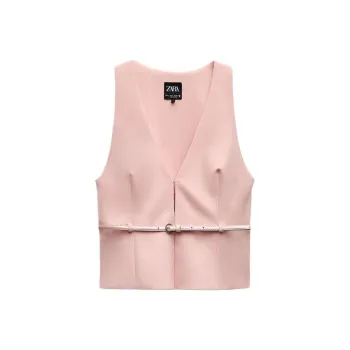 ZARA Vests Women's Pink