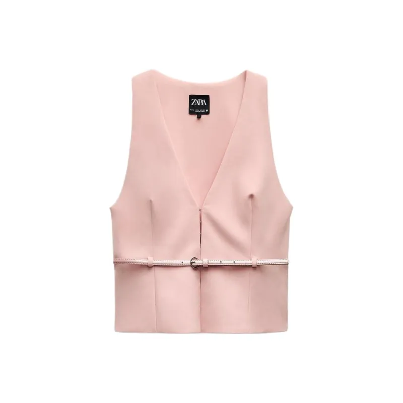 ZARA Vests Women's Pink-0