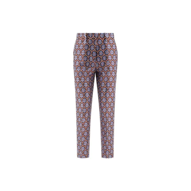 ETRO All Over Patterned Mid Rise Trousers-0