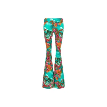 Roberto Cavalli Flared Floral print Trousers