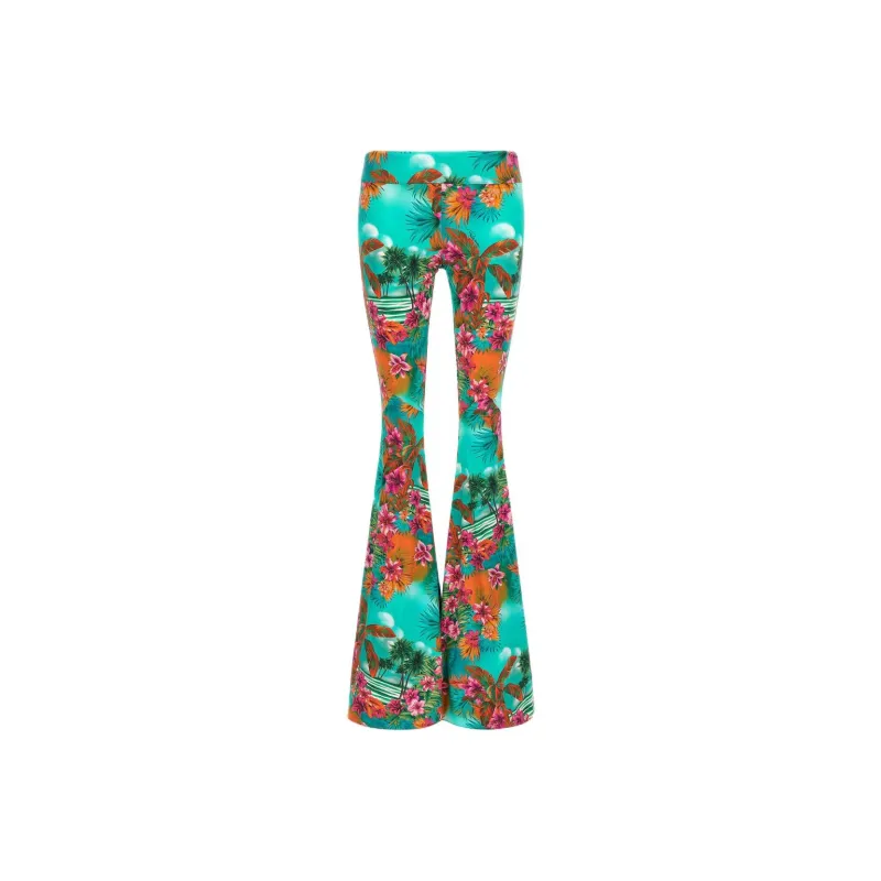 Roberto Cavalli Flared Floral print Trousers-0